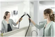 Delta Пароочиститель Karcher SC 2 EasyFix + аксессуары VELER: насадка для окон, 1 салфетка для пола, 1 обтяжка, 4 пластиковые щёточки и 2 латунные пароочиститель